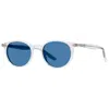 Barton Perreira Men's Round Gradient Transparent Acetate Sunglasses