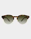 Barton Perreira Beckford 49mm Round Acetate Sunglasses In Brown