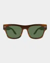 Barton Perreira Blackwell Square Acetate Sunglasses In Brown