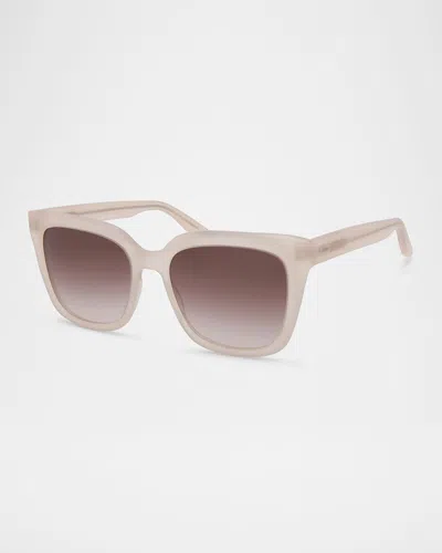 Barton Perreira Bolsha Rectangle Gradient Sunglasses In Berry Kiss