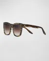 Barton Perreira Bolsha Rectangle Gradient Sunglasses In Brown