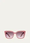 Barton Perreira Bolsha Zyl Square Sunglasses In Bonaire Sand Berry Kiss