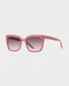 Barton Perreira Bolsha Zyl Square Sunglasses In Bolsha Bonaire Sand / Berry Kiss (ar)