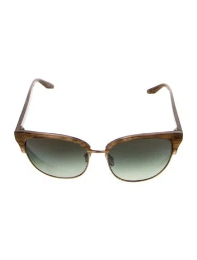Pre-owned Barton Perreira Camden Cat-eye Sunglasses In Neutrals