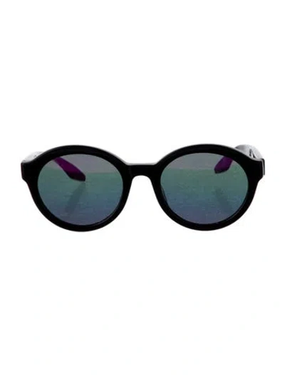 Pre-owned Barton Perreira Carnaby Round Sunglasses In Black
