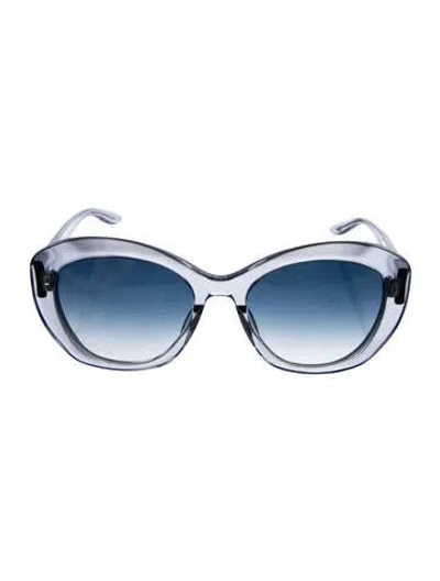 Pre-owned Barton Perreira Cat-eye Gradient Sunglasses In Blue
