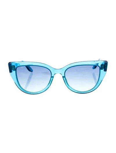 Pre-owned Barton Perreira Cat-eye Gradient Sunglasses In Blue
