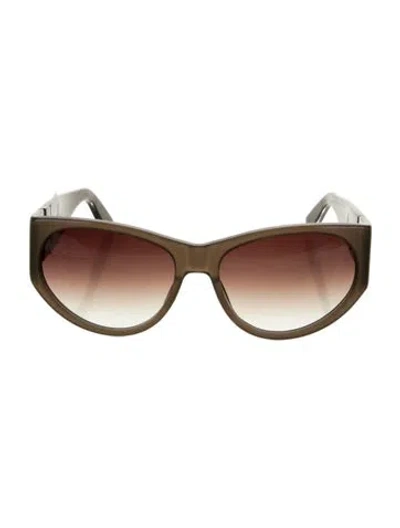 Pre-owned Barton Perreira Cat-eye Gradient Sunglasses In Brown