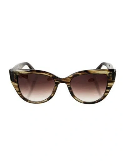 Pre-owned Barton Perreira Cat-eye Gradient Sunglasses In Brown