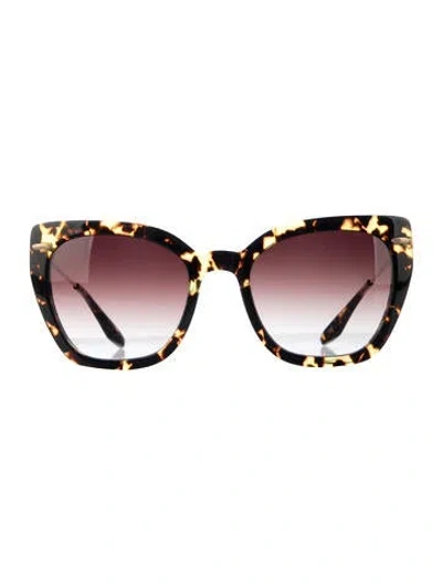 Pre-owned Barton Perreira Cat-eye Gradient Sunglasses In Brown/gold/yellow