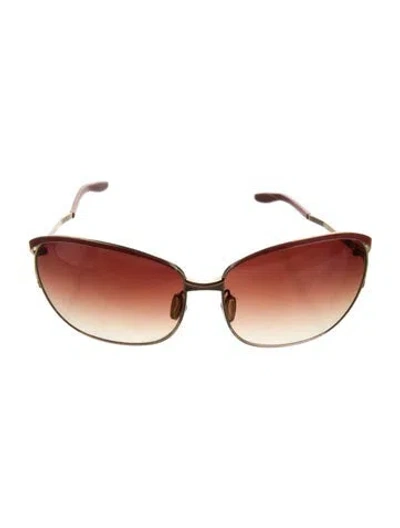 Pre-owned Barton Perreira Cat-eye Gradient Sunglasses In Gold