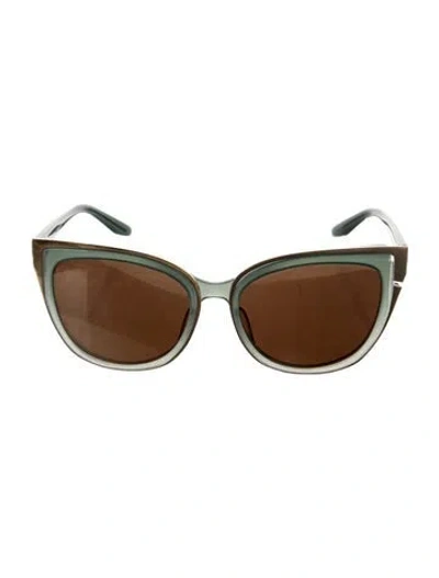Pre-owned Barton Perreira Cat-eye Tinted Sunglasses In Green
