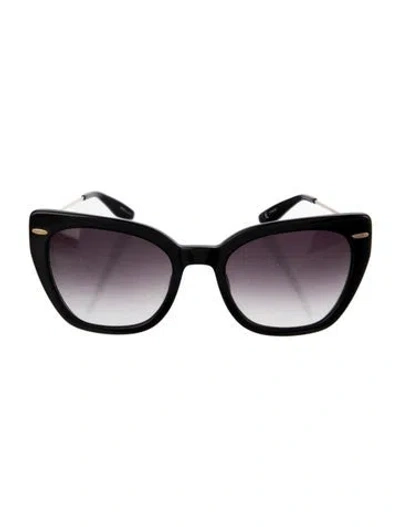 Pre-owned Barton Perreira Catroux Cat-eye Sunglasses In Black