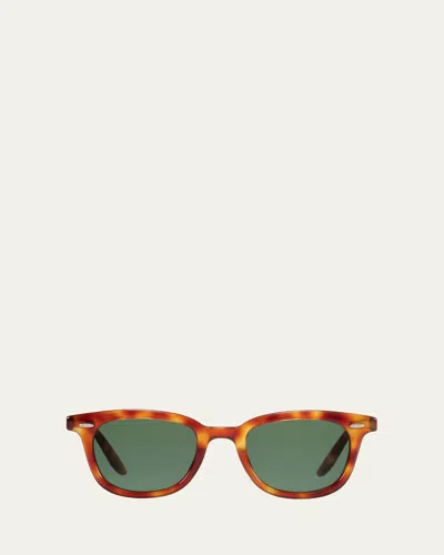 Barton Perreira Cecil Square Sunglasses In Havana/bottle Green