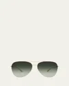 Barton Perreira Chevalier Titanium Aviator Sunglasses