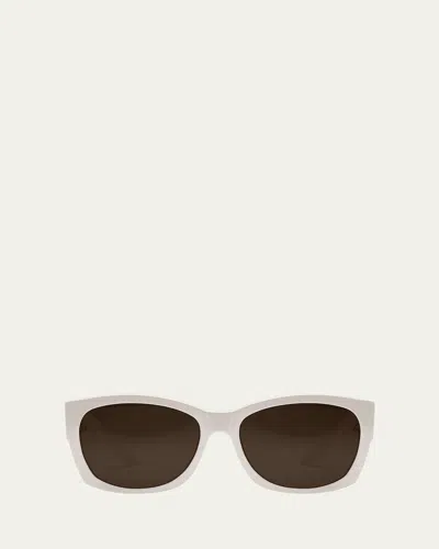 Barton Perreira Cora Ttt Acetate & Plastic Sunglasses In White