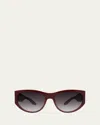 Barton Perreira Cruz Acetate Cat-eye Sunglasses In Burgundy