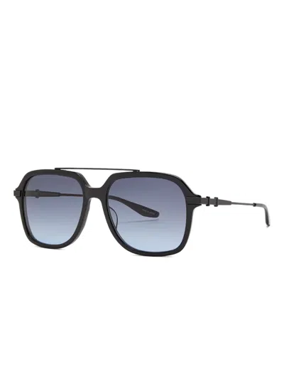 Barton Perreira D. Ellis Pilot-frame Sunglasses In Black