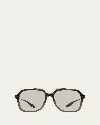 Barton Perreira D. Ellis Plastic & Titanium Aviator Sunglasses In Resgummoc