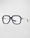 Barton Perreira D. Ellis Zyl & Titanium Square Glasses In Black