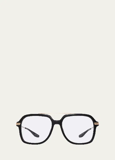 Barton Perreira D. Ellis Zyl & Titanium Square Glasses In Black