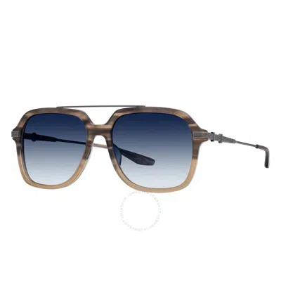 Barton Perreira D.ellis Indigo Gradient Navigator Men's Sunglasses Bp40033i 62w 56 In Brown