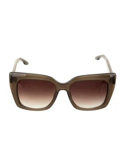Pre-owned Barton Perreira Devine Zyl Butterfly Oversize Sunglasses In Brown