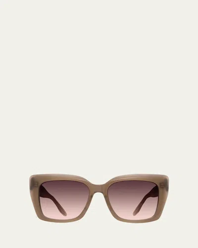 Barton Perreira Devine Zyl Butterfly Sunglasses In Gold Smoke