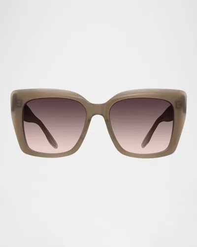 Barton Perreira Devine Zyl Butterfly Sunglasses In Gold Smoke