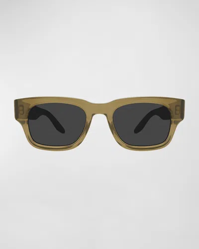 Barton Perreira Dondi 50.5mm Rectangular Acetate Sunglasses In Brown