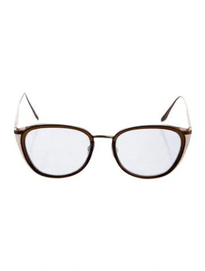 Pre-owned Barton Perreira Endora Square Eyeglasses In Gold