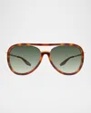 Barton Perreira Fossett Aviator Sunglasses