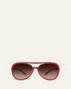 Barton Perreira Fossett Aviator Sunglasses In Multi