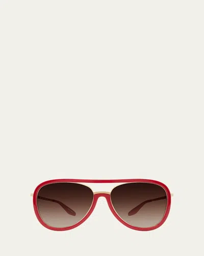 Barton Perreira Fossett Aviator Sunglasses
