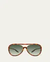 Barton Perreira Fossett Aviator Sunglasses In No Color3
