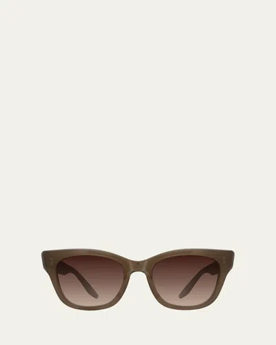 Barton Perreira Gibson 50mm Acetate Cat-eye Sunglasses In Brown