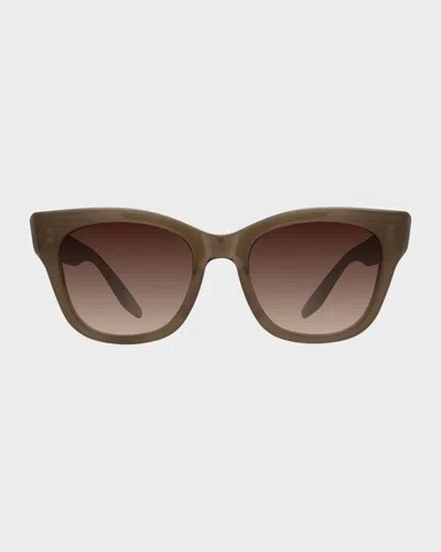 Barton Perreira Gibson 50mm Acetate Cat-eye Sunglasses In Brown