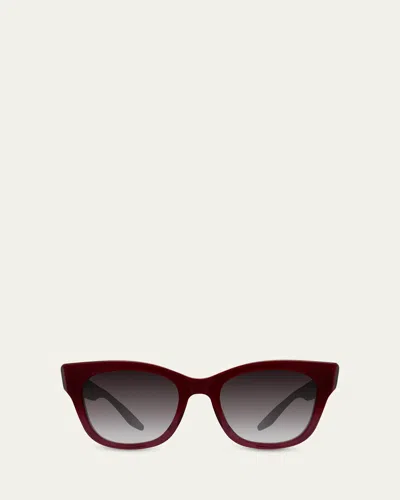 Barton Perreira Gibson 50mm Acetate Cat-eye Sunglasses In Burgundy