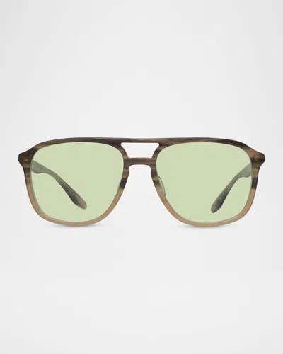 Barton Perreira Gyalis 56mm Navigator Sunglasses In Brown