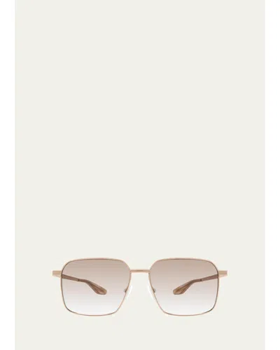 Barton Perreira Hampton 55mm Rectangular Sunglasses In Gold