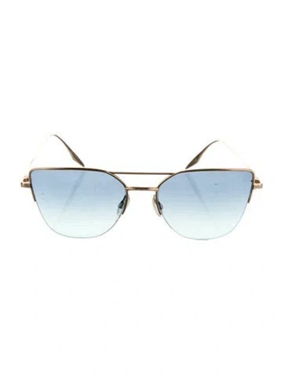 Pre-owned Barton Perreira Hani Cat-eye Sunglasses In Gold