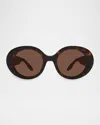 Barton Perreira Lamarr 50.5mm Oval Cat-eye Sunglasses In Brown