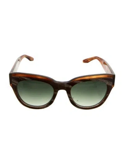 Pre-owned Barton Perreira Lioness Cat-eye Sunglasses In Brown