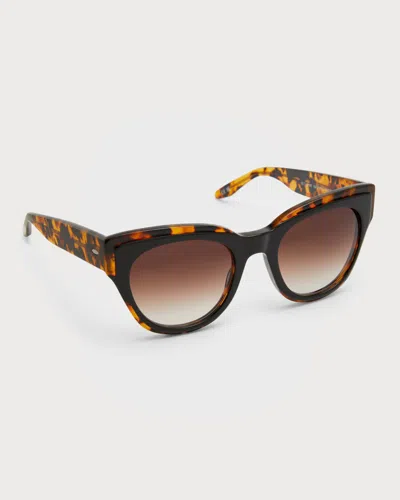 Barton Perreira Lioness Havana Acetate Cat-eye Sunglasses In Brown