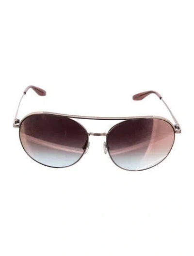 Pre-owned Barton Perreira Luna Aviator Sunglasses In Gold