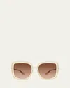 Barton Perreira Margret Square Sunglasses In Champagne