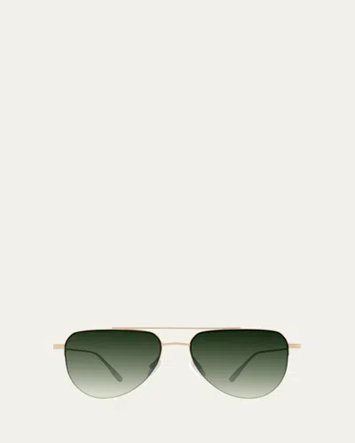 Barton Perreira Mcnair 55mm Titanium Aviator Sunglasses In Pink