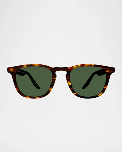 Barton Perreira Men & Apos;s Dino Keyhole-bridge Rounded Square Sunglasses In Brown