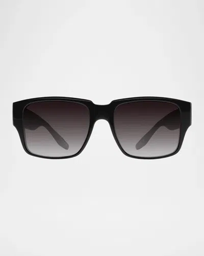 Barton Perreira Men & Apos;s Duke Acetate Oversized Square Sunglasses In Black
