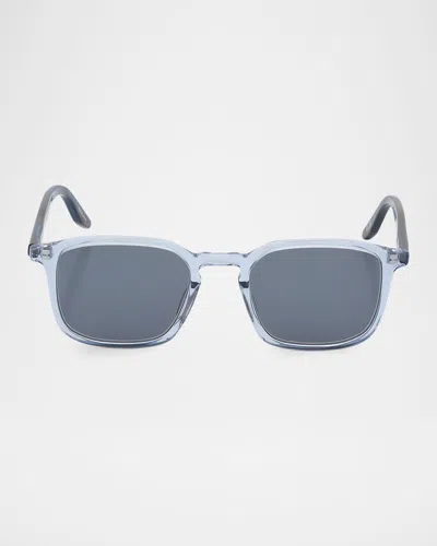 Barton Perreira Men & Apos;s Raymond Square Acetate Sunglasses In Blue